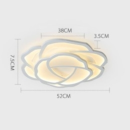 Süllyeszthető modern egyszerű rózsa akril mennyezeti lámpa 52cm