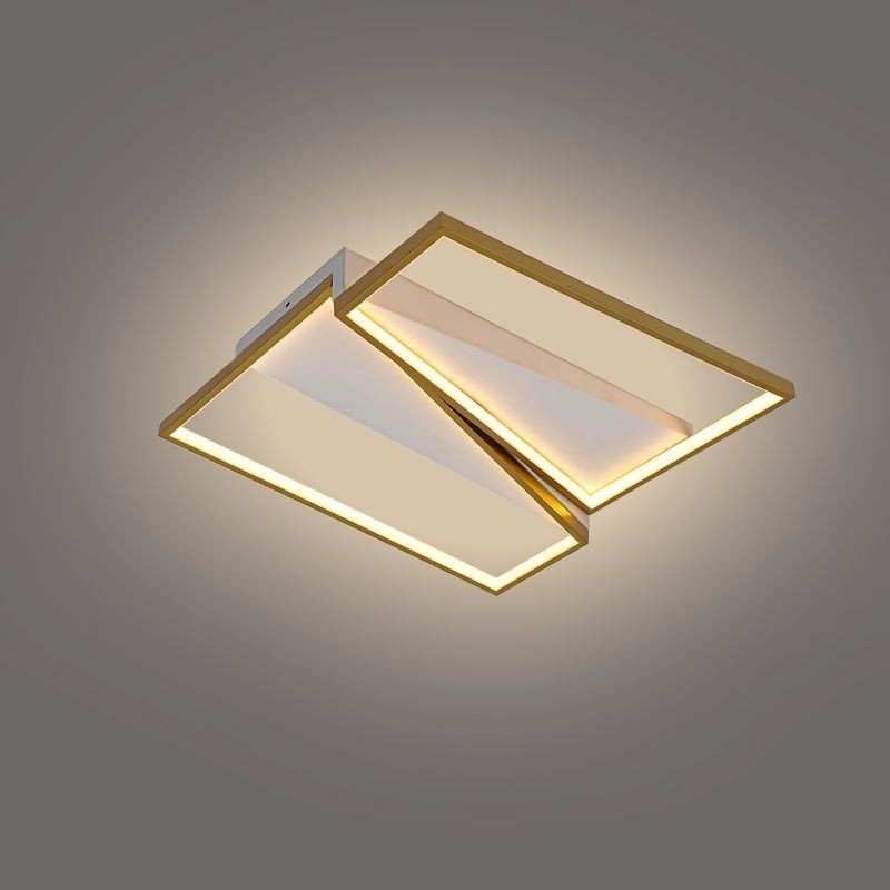 Süllyesztett, minimalista mozaik trapéz mennyezeti lámpa