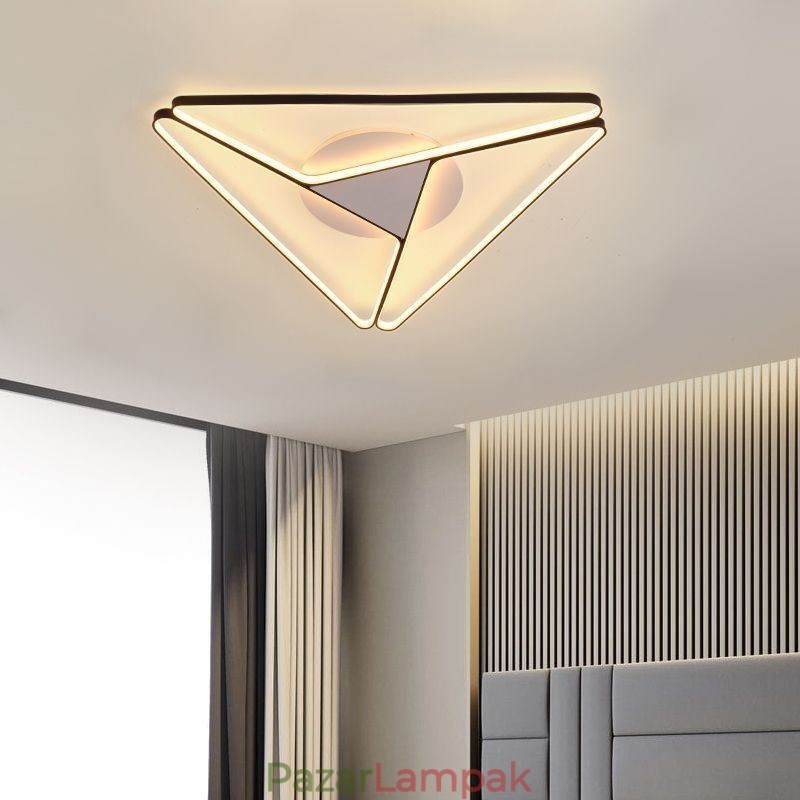 Süllyesztett, minimalista háromszög mennyezeti lámpa