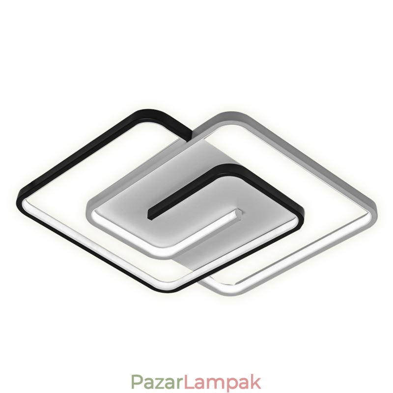 Süllyesztett, akril borítású négyzet alakú mennyezeti lámpa