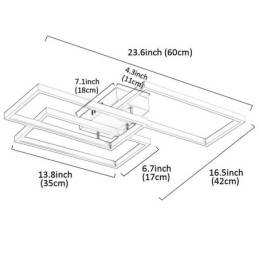 Falba süllyesztett akril geometriai téglalap alakú mennyezeti lámpa