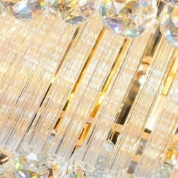 Crystal süllyeszthető, kerek kristály mennyezeti lámpa távirányítóval 80cm