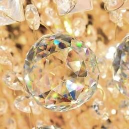 Crystal süllyeszthető, kerek kristály mennyezeti lámpa távirányítóval 80cm