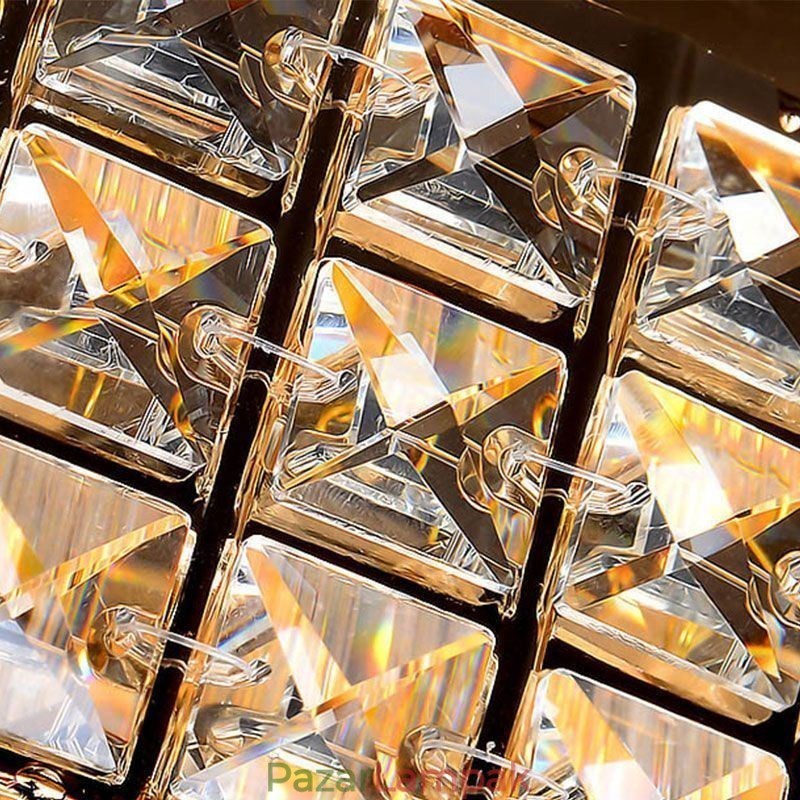 Crystal süllyeszthető, kerek kristály mennyezeti lámpa távirányítóval 80cm