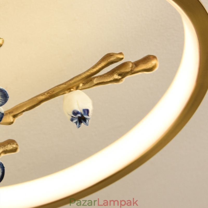 Flush Mount Copper Art Branch Plum Blossom mennyezeti lámpa