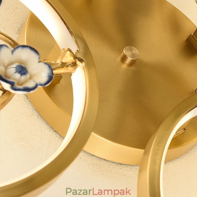 Flush Mount Copper Art Branch Plum Blossom mennyezeti lámpa