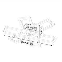 Minimalista süllyesztett alumínium Art szélmalom mennyezeti lámpa