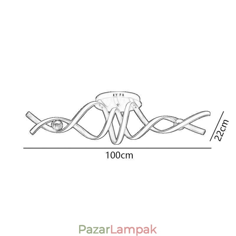 Modern süllyesztett alumínium Art spirál mennyezeti lámpa