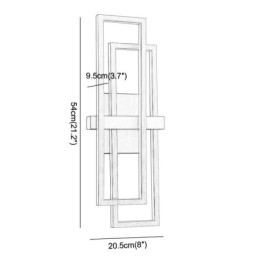 Minimalista süllyesztett alumínium művészeti geometriai négyzet alakú mennyezeti lámpa