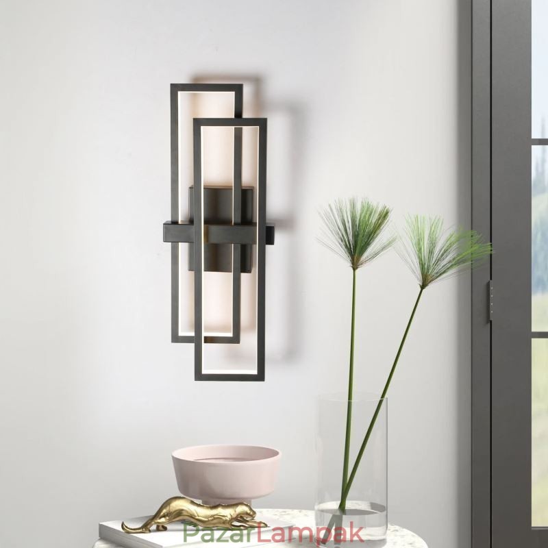 Minimalista süllyesztett alumínium művészeti geometriai négyzet alakú mennyezeti lámpa