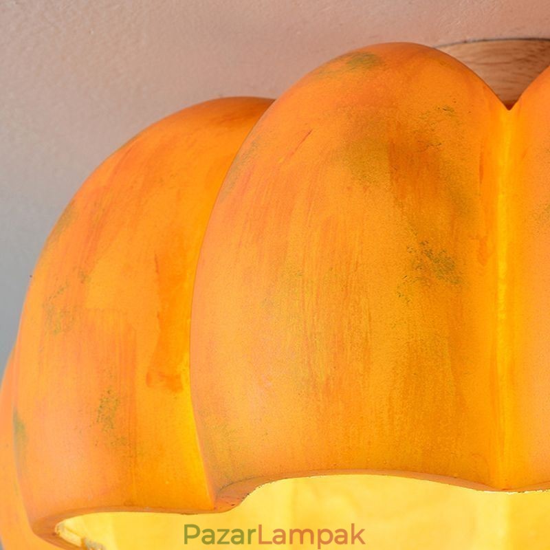 Egyfejes Pumpkin süllyesztett japán retro mennyezeti lámpák
