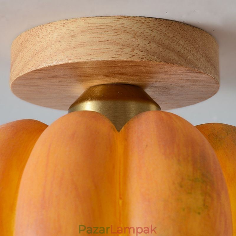 Egyfejes Pumpkin süllyesztett japán retro mennyezeti lámpák