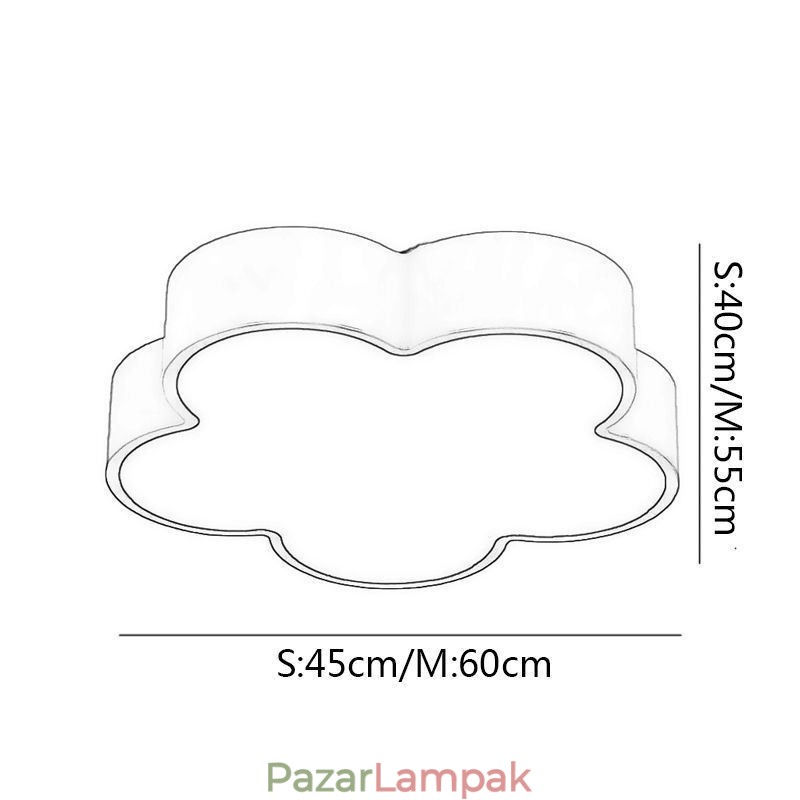Rajzfilm mennyezeti lámpa, modern virág süllyesztett tartó