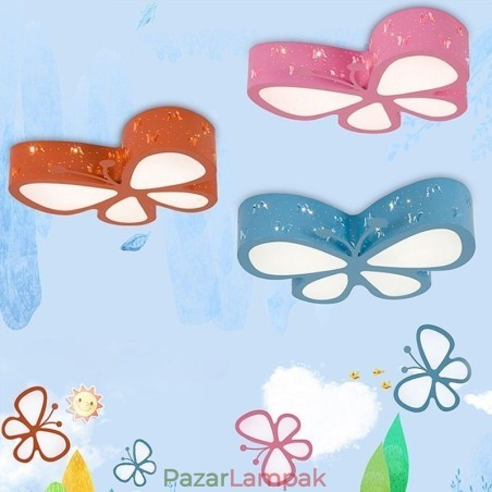 Butterfly süllyesztett, kortárs fém mennyezeti lámpatest Butterfly süllyesztett, kortárs fém mennyezeti lámpatest