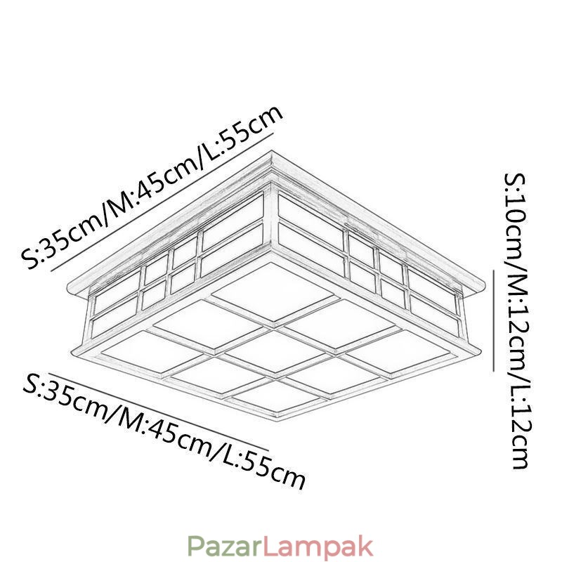 Retro stílusú mennyezeti lámpa, fa süllyesztett tartó
