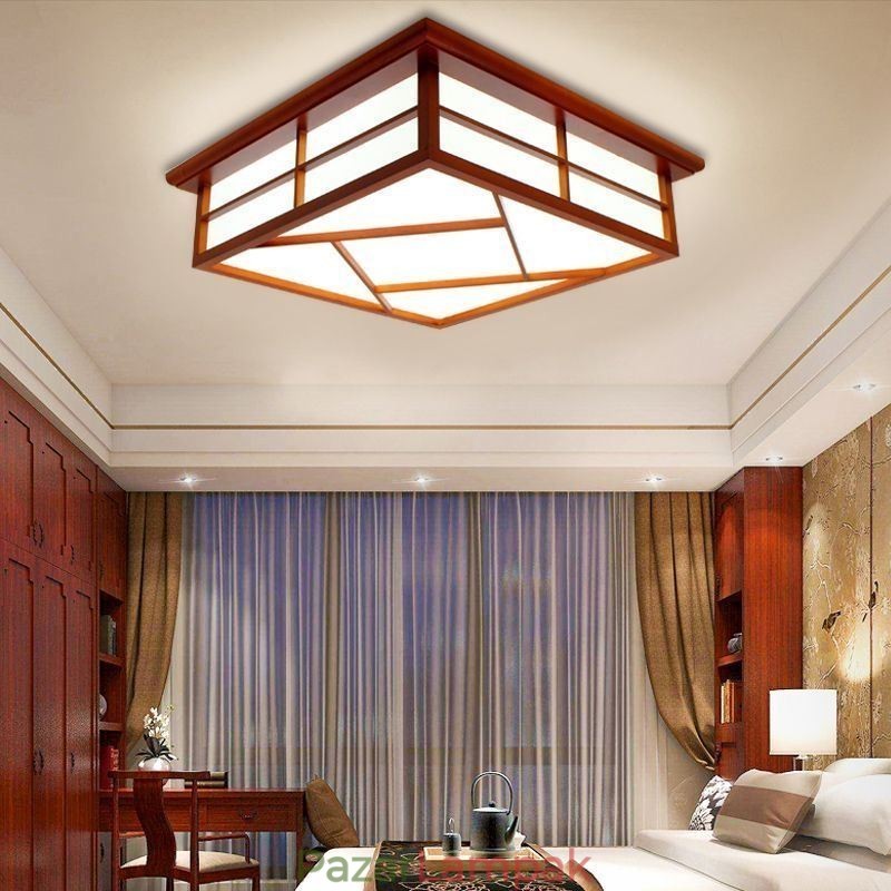 Retro stílusú mennyezeti lámpa, négyzet alakú süllyesztett tartó