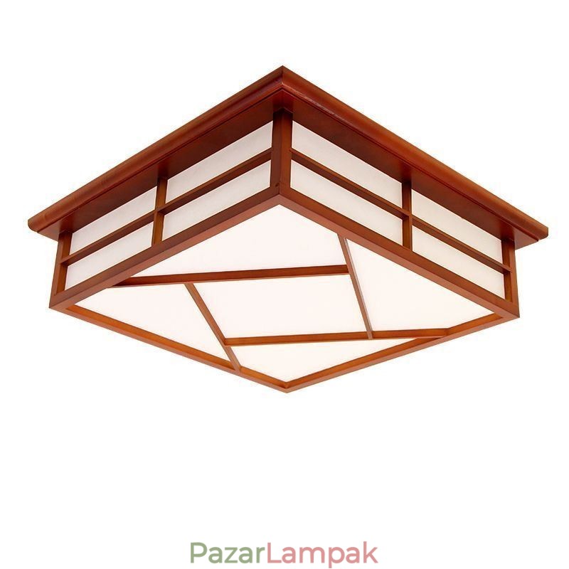 Retro stílusú mennyezeti lámpa, négyzet alakú süllyesztett tartó