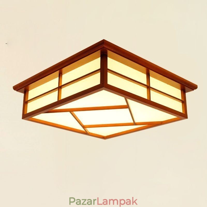 Retro stílusú mennyezeti lámpa, négyzet alakú süllyesztett tartó