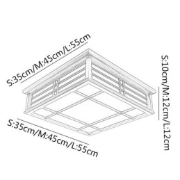 Retro mennyezeti fényű dekoratív fa mennyezeti lámpa