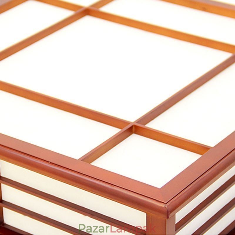 Retro mennyezeti fényű dekoratív fa mennyezeti lámpa