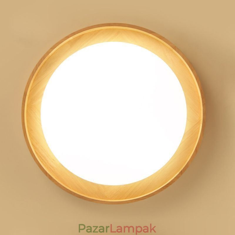 Modern mennyezeti lámpa Fa akril kerek mennyezeti lámpa