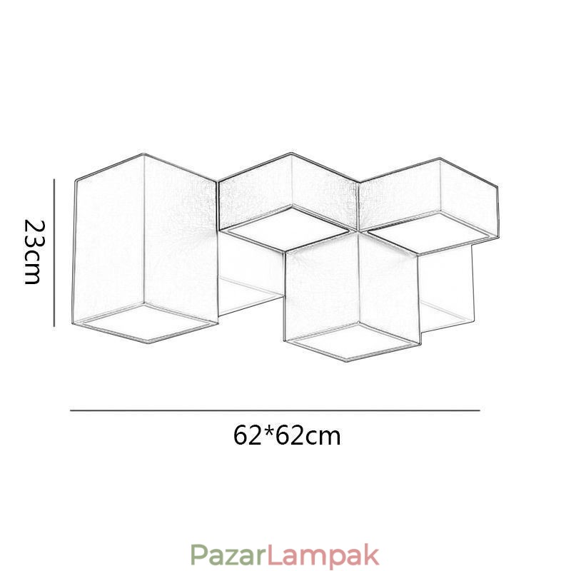 Modern mennyezeti lámpa Rubik-kocka mennyezeti világítás