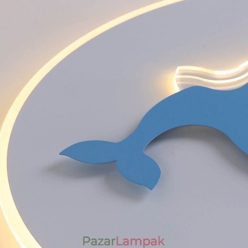 Modern kreatív mennyezeti lámpa bálna mennyezeti lámpa