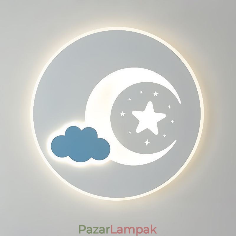 Simplicity mennyezeti lámpa, hold és csillag mennyezeti lámpa