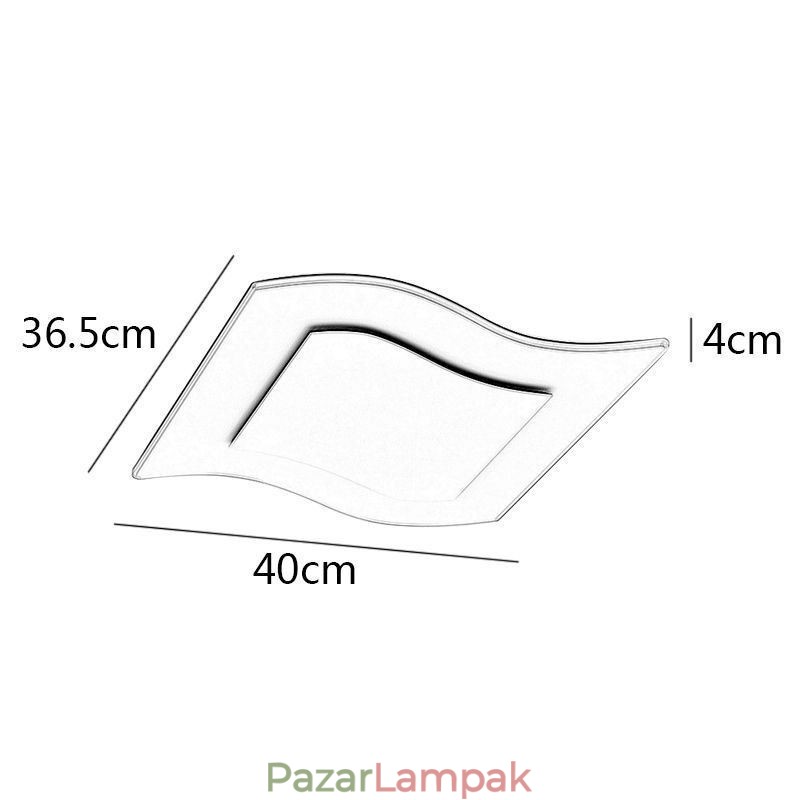 Modern mennyezeti lámpa, négyzet alakú akril mennyezeti lámpa