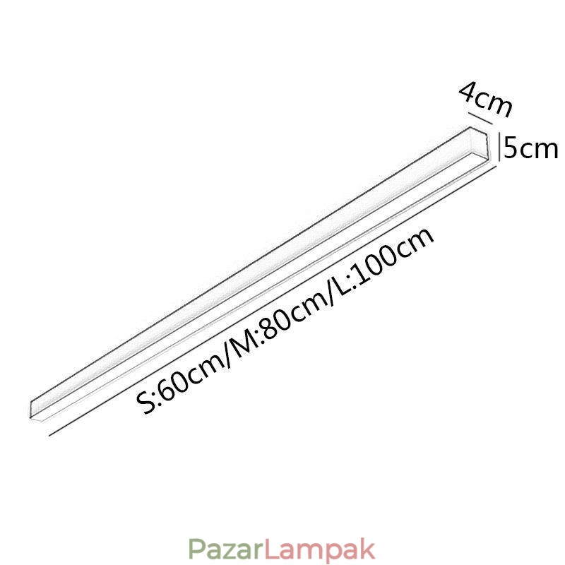 Modern mennyezeti lámpa, hosszú csíkos felületre szerelhető mennyezeti lámpa