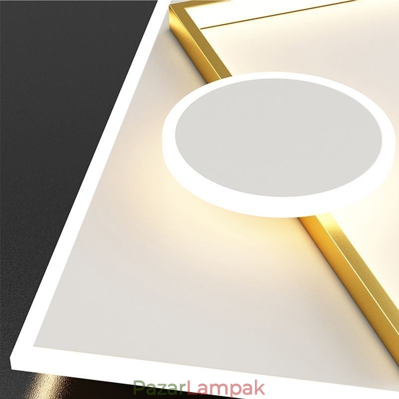 Modern mennyezeti lámpa négyzet alakú geometrikus akril mennyezeti lámpa