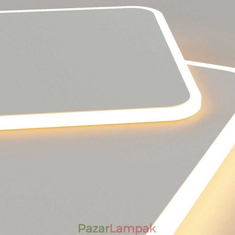 Modern süllyesztett geometriai négyzet alakú mennyezeti lámpa
