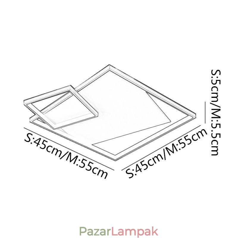 Modern mennyezeti lámpa négyzet alakú beltéri intelligens lámpatestek