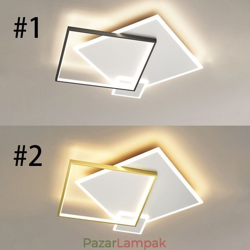 Modern mennyezeti lámpa geometriai négyzet alakú mennyezeti lámpa
