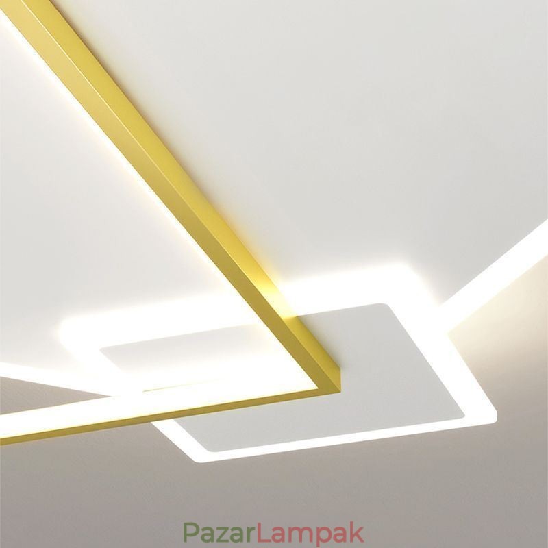 Modern mennyezeti lámpa geometriai négyzet alakú mennyezeti lámpa
