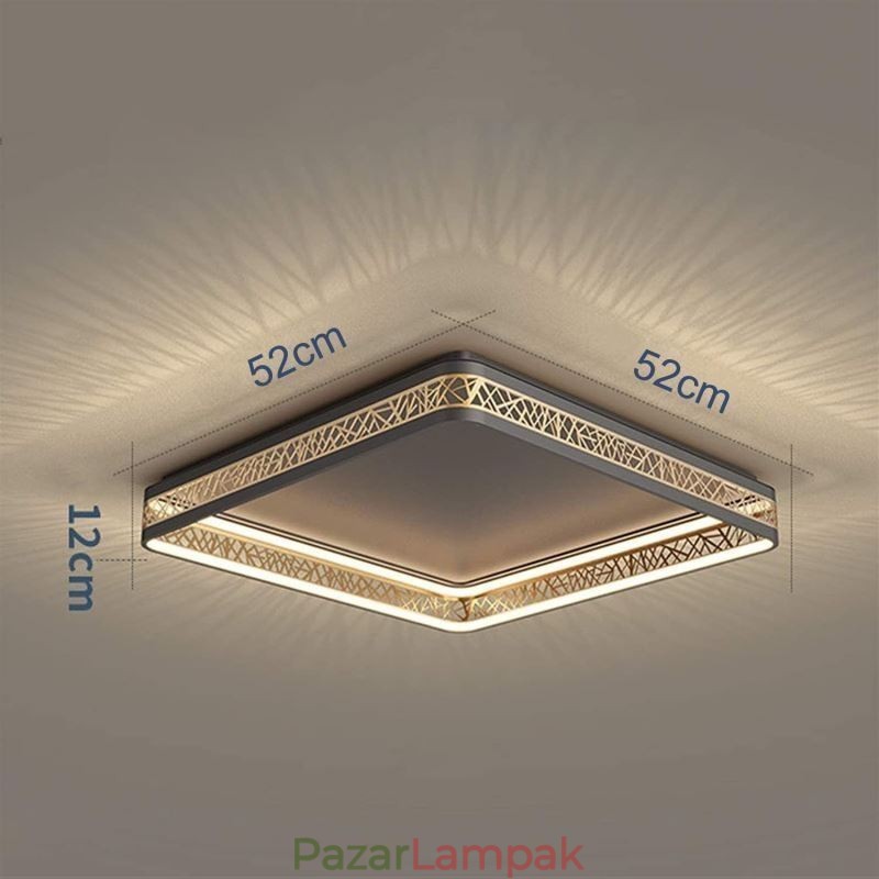 Mennyezeti világító madárfészek négyzet alakú lámpa, modern lámpatestek