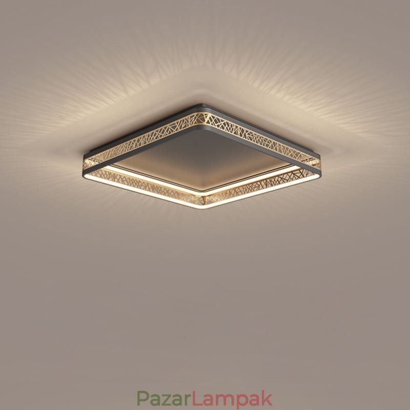 Mennyezeti világító madárfészek négyzet alakú lámpa, modern lámpatestek