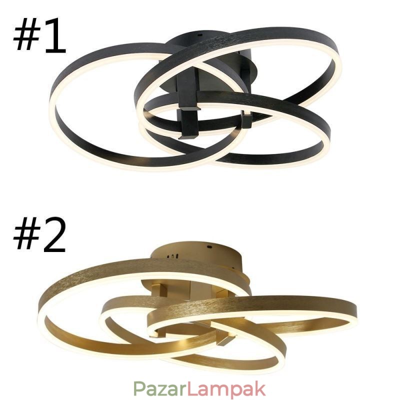 Modern mennyezeti lámpa 3 gyűrűs mennyezeti lámpa