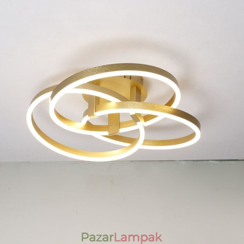 Modern mennyezeti lámpa 3 gyűrűs mennyezeti lámpa