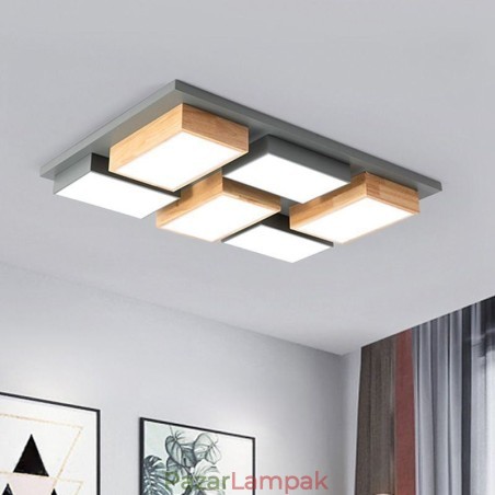 Modern akril mennyezeti fény, geometrikus fa mennyezeti lámpa Modern akril mennyezeti fény, geometrikus fa mennyezeti lámpa