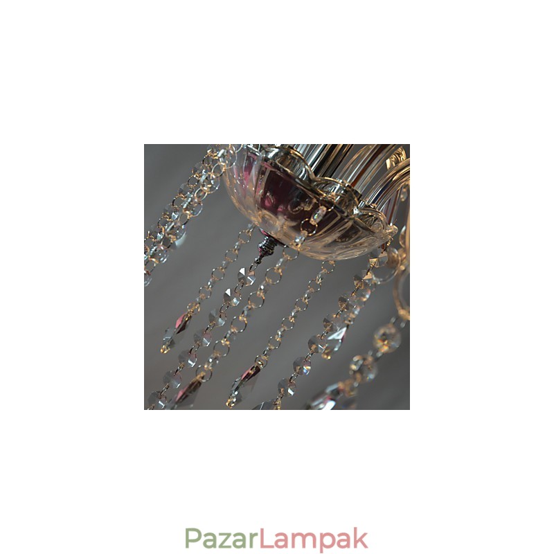 Modern luxus 6 fényű csillár kristály díszítéssel