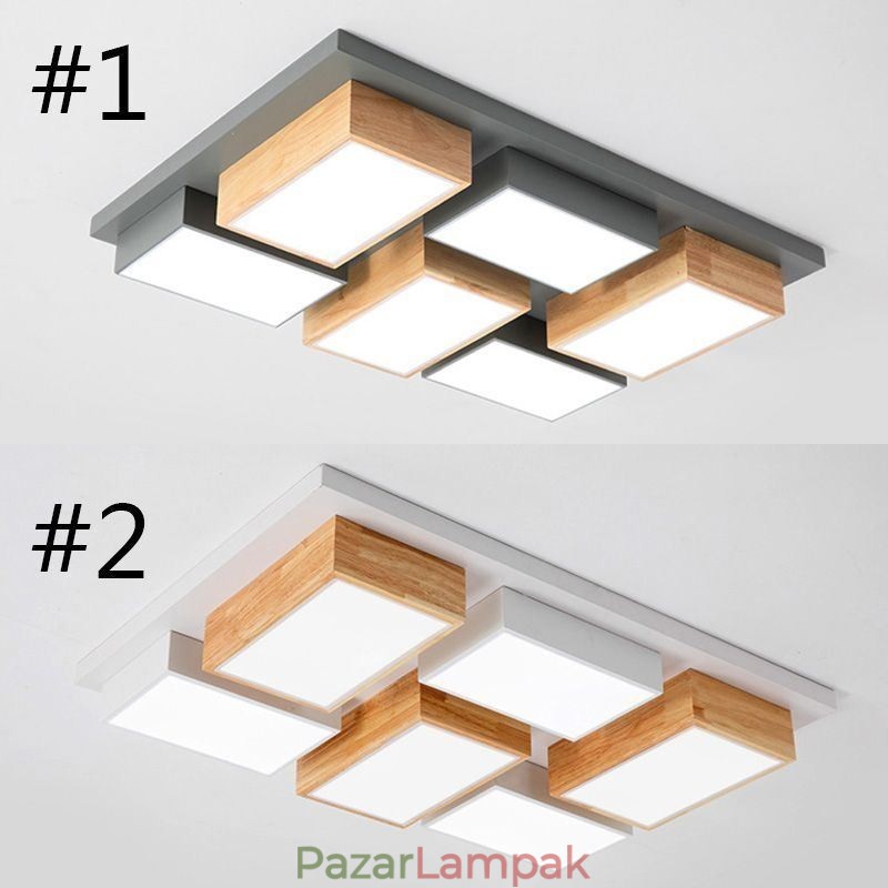 Modern akril mennyezeti fény, geometrikus fa mennyezeti lámpa