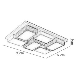 Modern akril mennyezeti fény, geometrikus fa mennyezeti lámpa