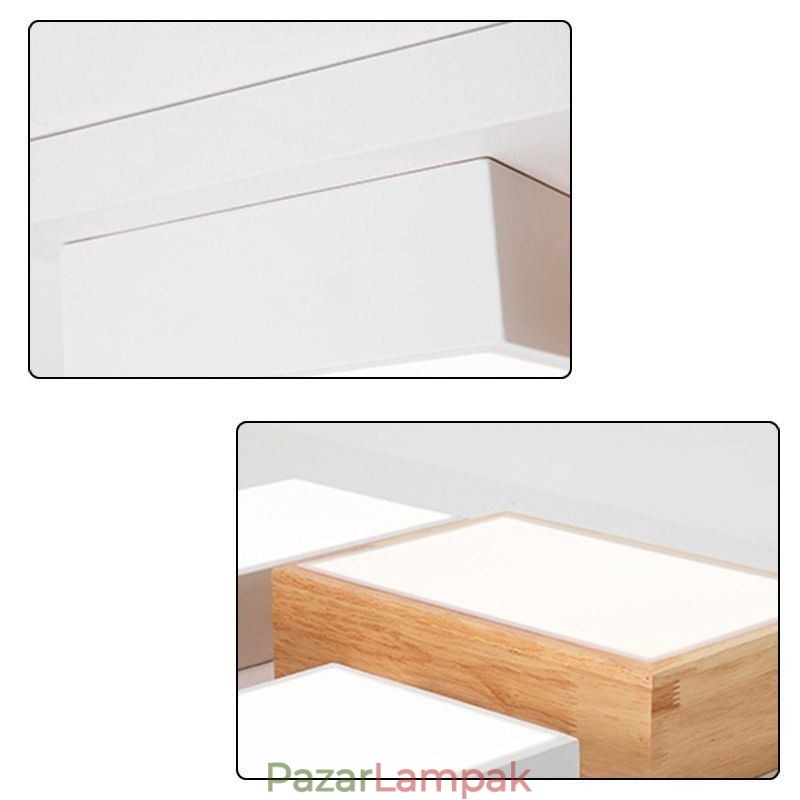Modern akril mennyezeti fény, geometrikus fa mennyezeti lámpa
