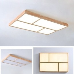 Modern mennyezeti lámpa, minimalista fa stílusú, süllyesztett mennyezeti lámpatest