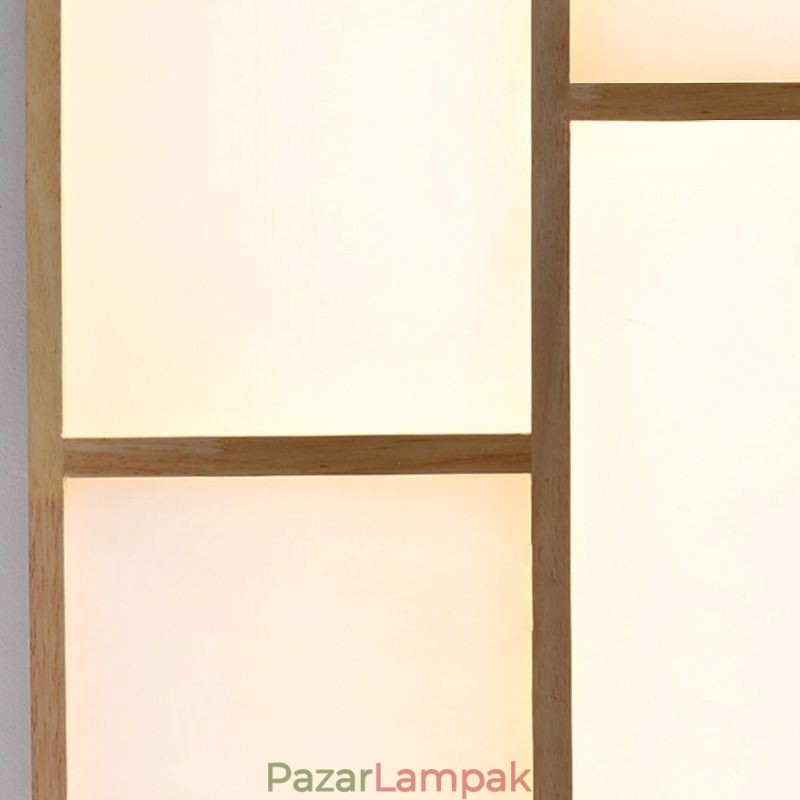 Modern mennyezeti lámpa, minimalista fa stílusú, süllyesztett mennyezeti lámpatest