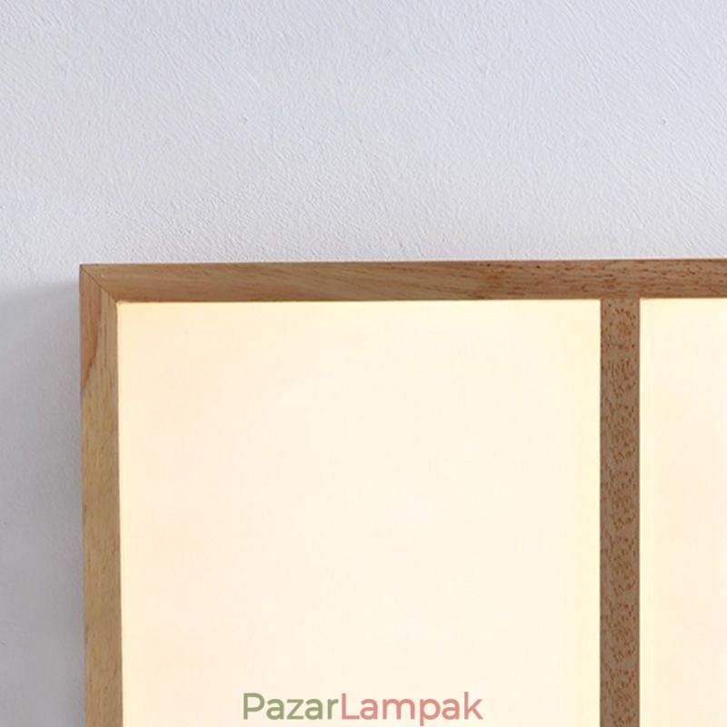 Modern mennyezeti lámpa, minimalista fa stílusú, süllyesztett mennyezeti lámpatest