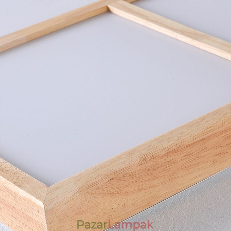 Modern mennyezeti lámpa, minimalista fa stílusú, süllyesztett mennyezeti lámpatest