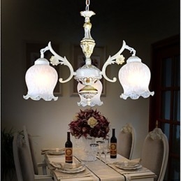 Csillár Three Lights White European Retro Classic