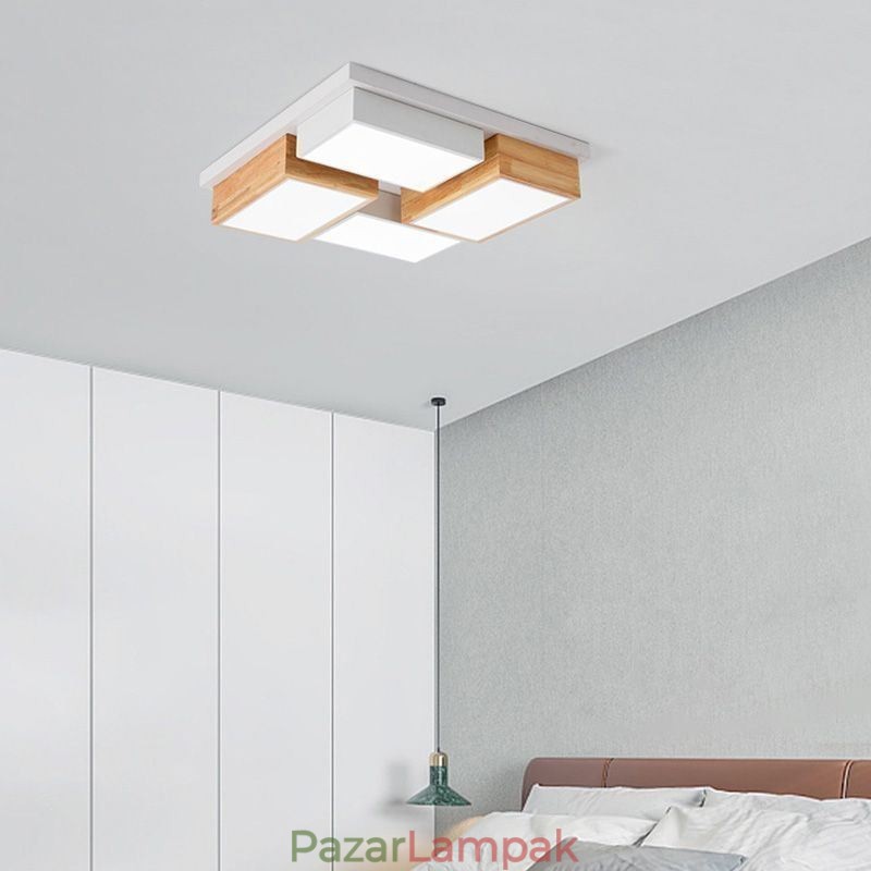 Modern mennyezeti lámpa, geometrikus fa mennyezeti lámpa